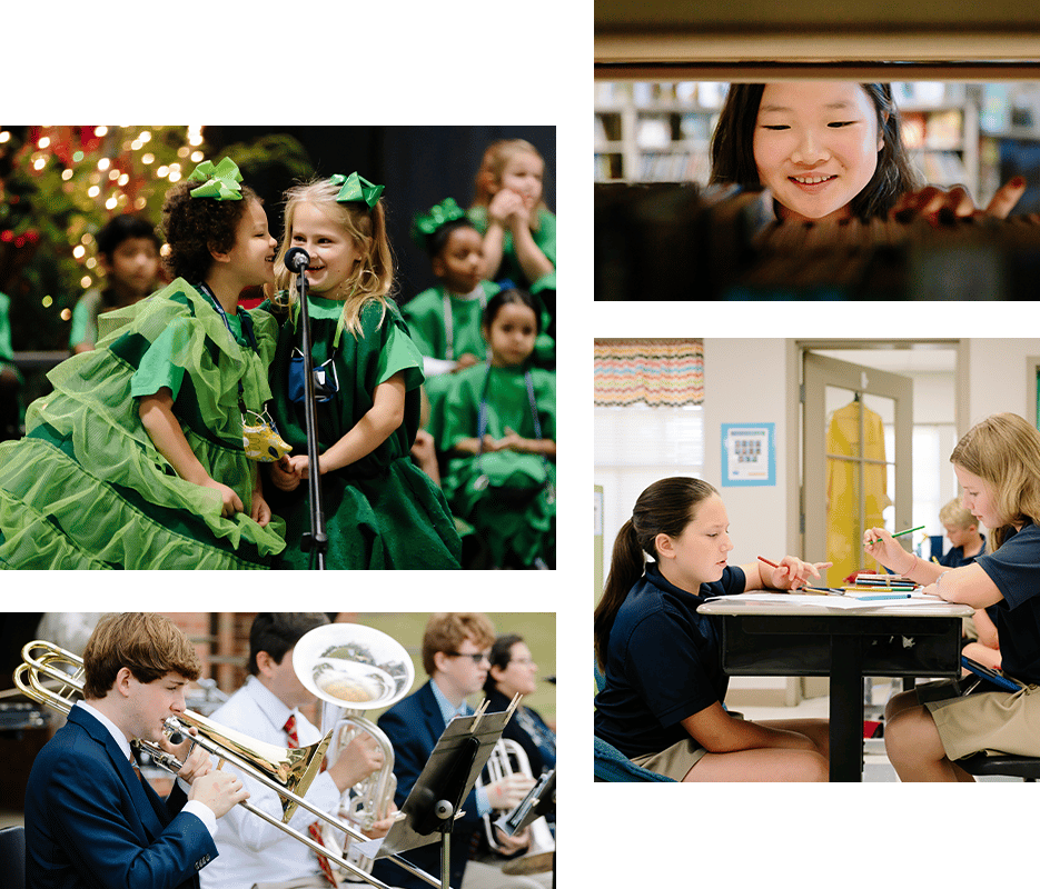 Students participating in different art programs