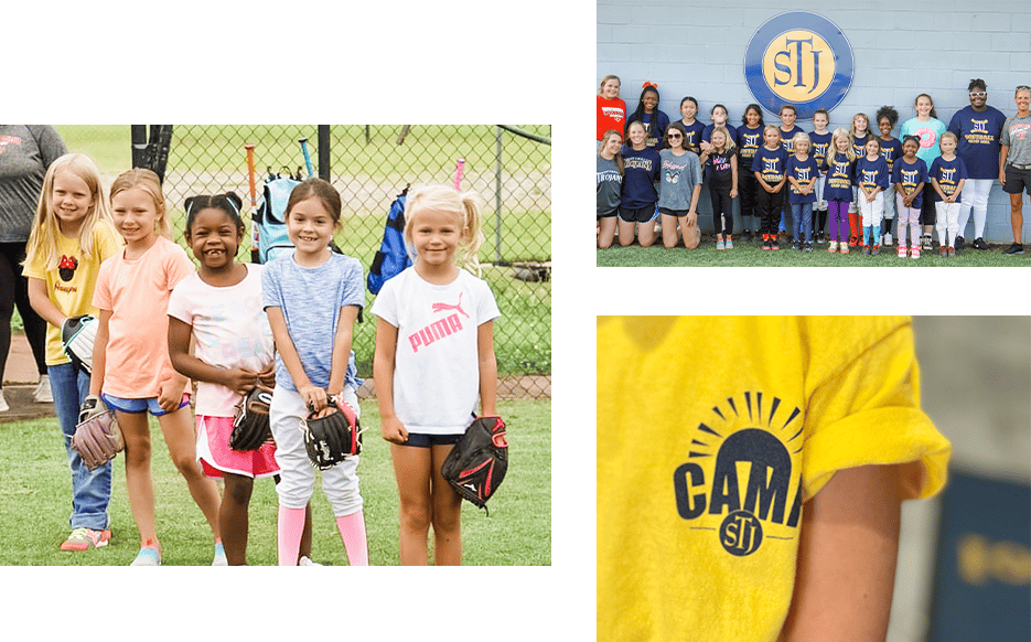 Collage of students during summer camp