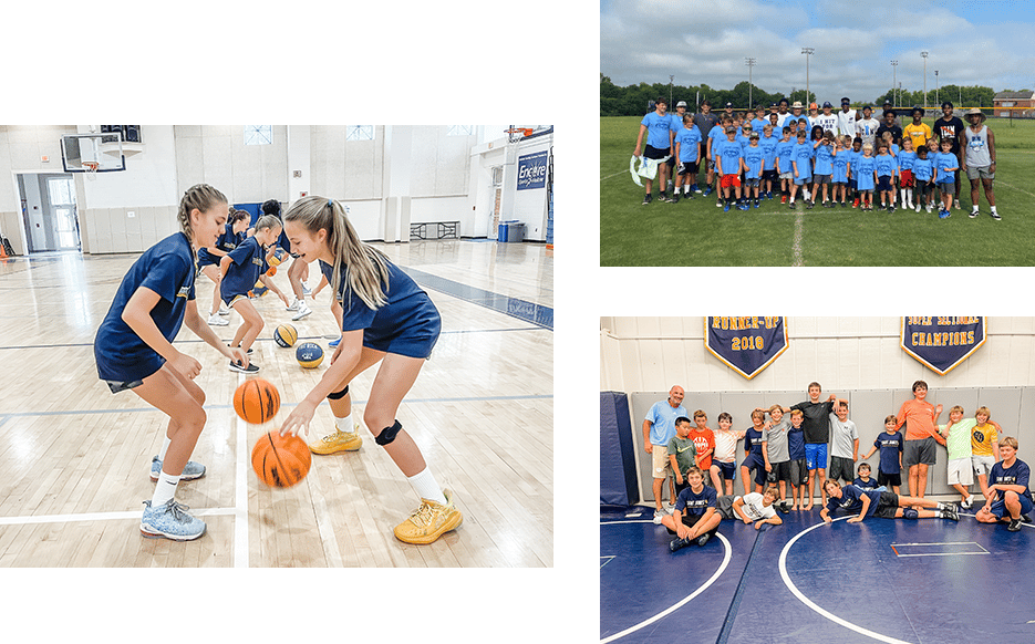 Students playing sports