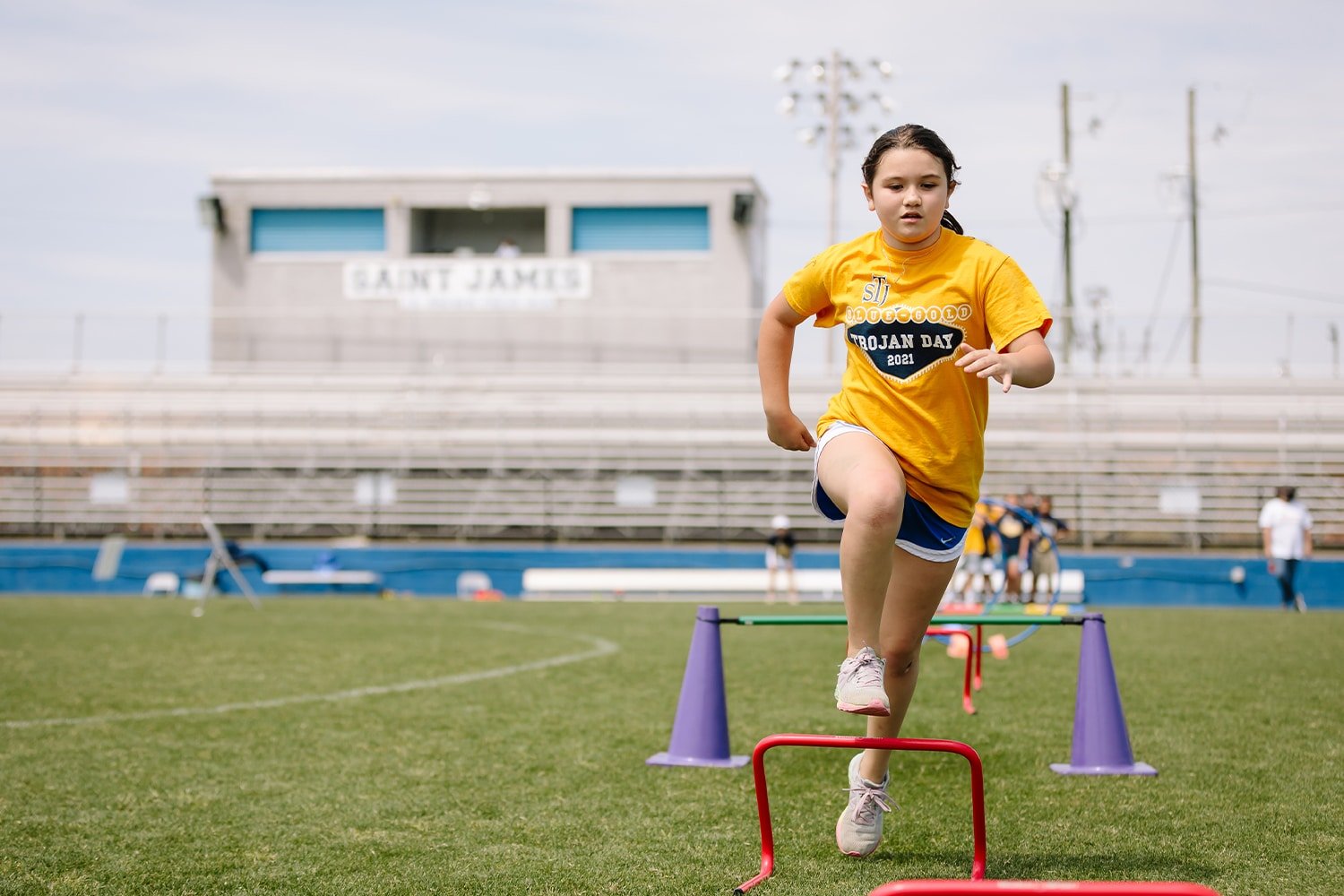 Student on field day
